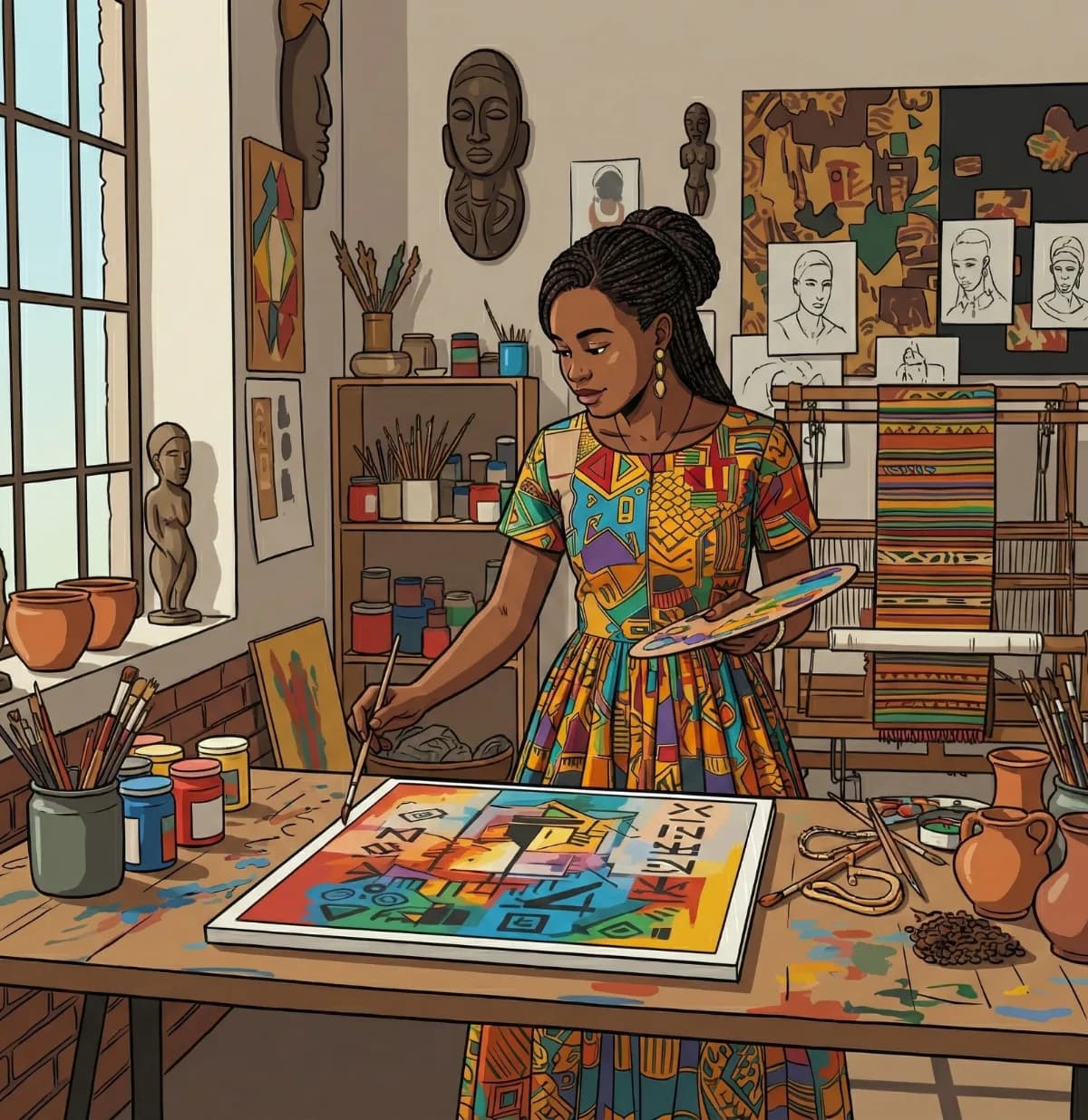 Efia Owusu, Creative Arts AI Guild character